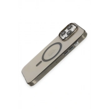 iPhone 13 Pro Max Kılıf Tron Şeffaf Magsafe Kapak - Siyah