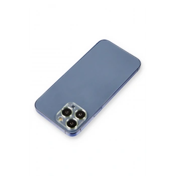 iPhone 13 Pro Max Metal Kamera Lens Koruma Cam - Açık Yeşil