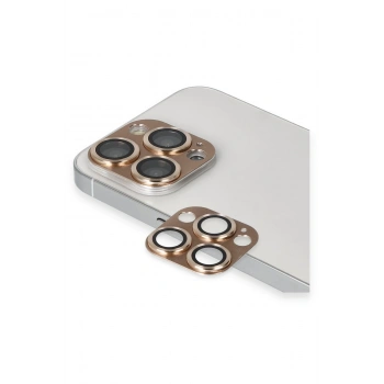 iPhone 13 Pro Max Pers Alüminyum Kamera Lens - Gold