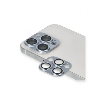 iPhone 13 Pro Max Pers Alüminyum Kamera Lens - Sierra Blue