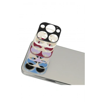 iPhone 13 Pro Max Rainbow Kamera Lens Koruma Cam - Rose Gold