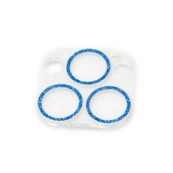 iPhone 13 Pro Max Shine Kamera Lens Koruma Cam - Mavi