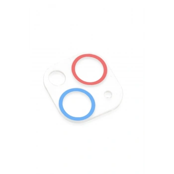 iPhone 13 Renkli Kamera Lens Koruma Cam - Pembe-Mavi