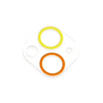 iPhone 13 Renkli Kamera Lens Koruma Cam - Sarı-Turuncu