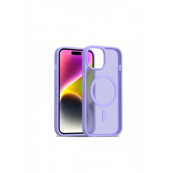 iPhone 14 Jota Magsafe Kapak - Lila