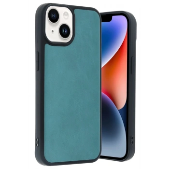 iPhone 14 Kılıf Aras Deri Kapak - Açık Yeşil