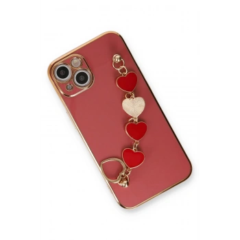 iPhone 14 Kılıf Esila Silikon - Kırmızı