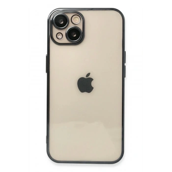 iPhone 14 Kılıf Lensli Silikon - Siyah