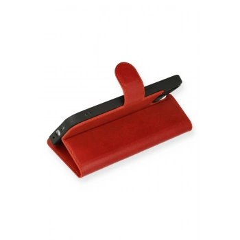 iPhone 14 Kılıf Trend S Plus Kapaklı Kılıf - Kırmızı