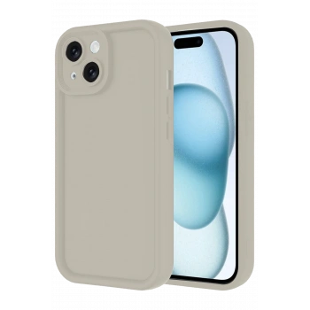 iPhone 14 Kılıf Viera Silikon - Krem