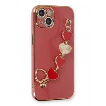 iPhone 14 Plus Kılıf Esila Silikon - Kırmızı