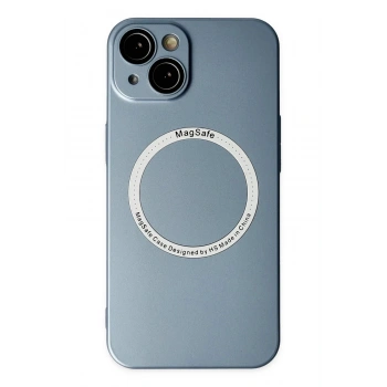 iPhone 14 Plus Kılıf Jack Magneticsafe Lens Silikon - Sierra Blue