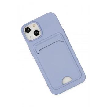 iPhone 14 Plus Kılıf Kelvin Kartvizitli Silikon - Lila
