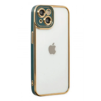 iPhone 14 Plus Kılıf Liva Lens Silikon - Yeşil