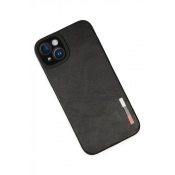 iPhone 14 Plus Kılıf Loop Deri Silikon - Siyah