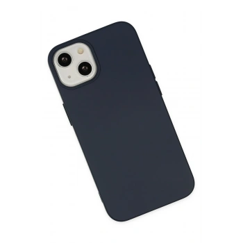 iPhone 14 Plus Kılıf Nano içi Kadife Silikon - Lacivert