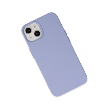 iPhone 14 Plus Kılıf Nano içi Kadife Silikon - Lila