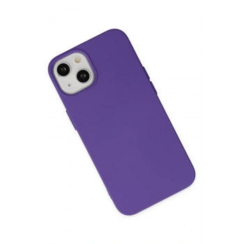 iPhone 14 Plus Kılıf Nano içi Kadife Silikon - Mor