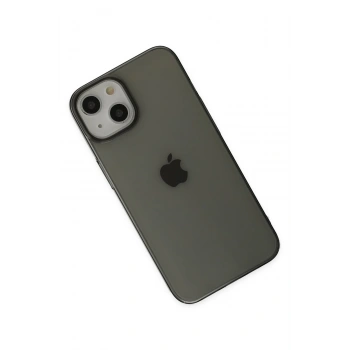 iPhone 14 Plus Kılıf Pc Sert Şeffaf Kapak - Siyah
