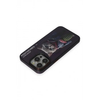 iPhone 14 Pro Fun Magsafe Kapak - Derin Mor