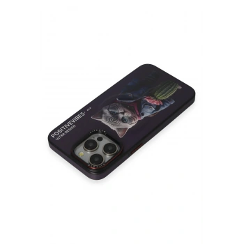 iPhone 14 Pro Fun Magsafe Kapak - Derin Mor