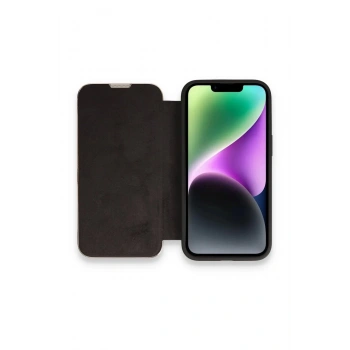 iPhone 14 Pro Kılıf Dolpin Kapaklı - Siyah