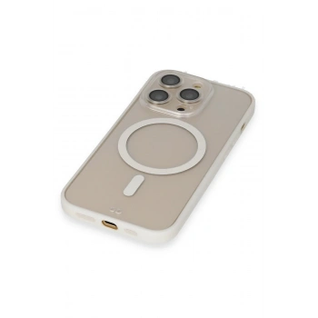 iPhone 14 Pro Kılıf Grand Magneticsafe Kapak - Beyaz
