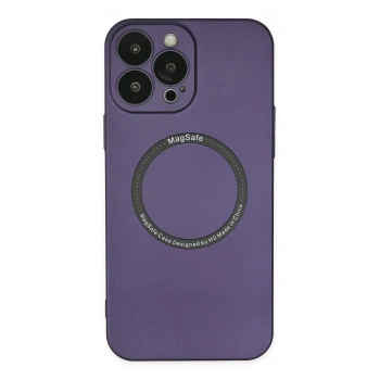 iPhone 14 Pro Kılıf Jack Magneticsafe Lens Silikon - Mor