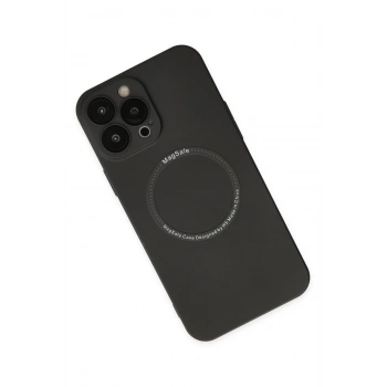 iPhone 14 Pro Kılıf Jack Magneticsafe Lens Silikon - Siyah