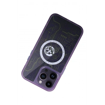 iPhone 14 Pro Kılıf Magic Magneticsafe Silikon - Derin Mor