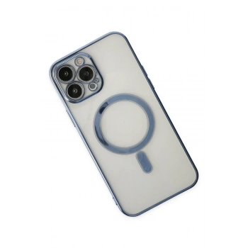 iPhone 14 Pro Kılıf Magneticsafe Lazer Silikon - Sierra Blue