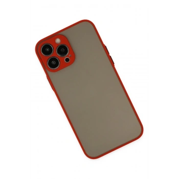 iPhone 14 Pro Kılıf Montreal Silikon Kapak - Kırmızı