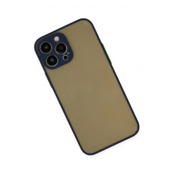 iPhone 14 Pro Kılıf Montreal Silikon Kapak - Lacivert