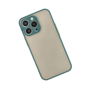 iPhone 14 Pro Kılıf Montreal Silikon Kapak - Yeşil