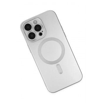 iPhone 14 Pro Kılıf Moshi Lens Magneticsafe Silikon - Gümüş
