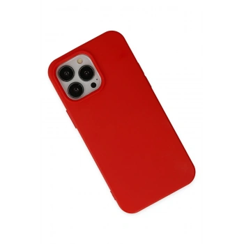 iPhone 14 Pro Kılıf Nano içi Kadife Silikon - Kırmızı
