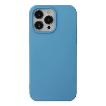 iPhone 14 Pro Kılıf Nano içi Kadife Silikon - Mavi