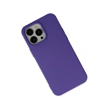 iPhone 14 Pro Kılıf Nano içi Kadife Silikon - Mor