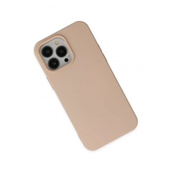 iPhone 14 Pro Kılıf Nano içi Kadife Silikon - Pudra