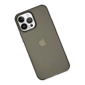 iPhone 14 Pro Kılıf Pc Sert Şeffaf Kapak - Siyah