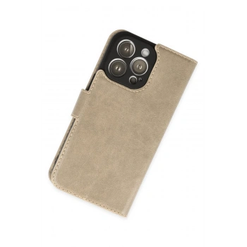 iPhone 14 Pro Kılıf Trend S Plus Kapaklı Kılıf - Gold