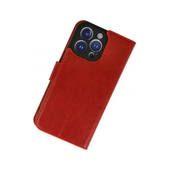 iPhone 14 Pro Kılıf Trend S Plus Kapaklı Kılıf - Kırmızı