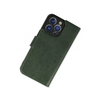 iPhone 14 Pro Kılıf Trend S Plus Kapaklı Kılıf - Yeşil