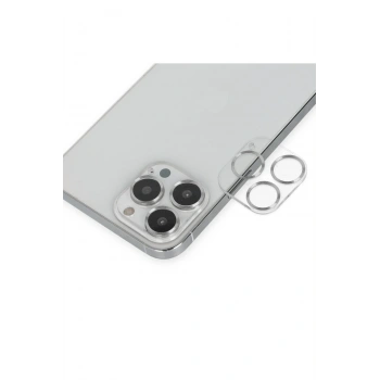 iPhone 14 Pro Max Band Metal Kamera Lens - Gümüş