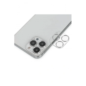 iPhone 14 Pro Max Band Metal Kamera Lens - Gümüş