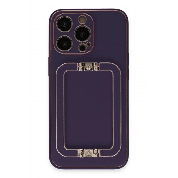 iPhone 14 Pro Max Kılıf Coco Elit Kapak - Derin Mor