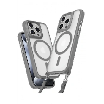 iPhone 14 Pro Max Kılıf Enka Magsafe Silikon Kılıf - Titan Gri