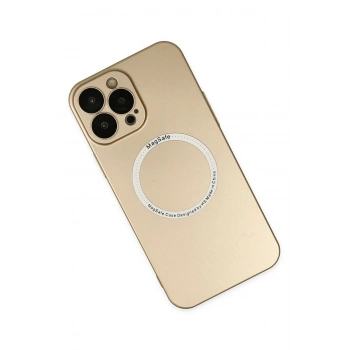 iPhone 14 Pro Max Kılıf Jack Magneticsafe Lens Silikon - Gold