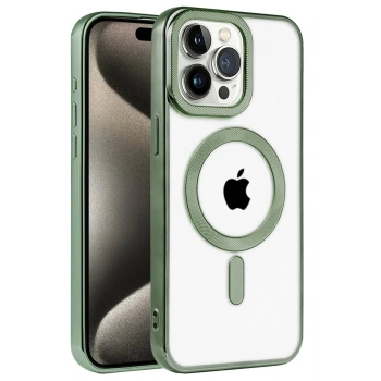 iPhone 14 Pro Max Kılıf Kronos Magsafe Kapak - Koyu Yeşil