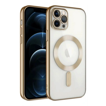 iPhone 14 Pro Max Kılıf Kross Magneticsafe Kapak - Gold